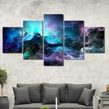 Abstract Space Color Framed Canvas Home Decor Wall Art Multiple Choices 1 3 4 5 Panels