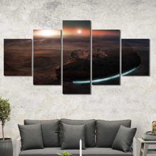 Millennium Falcon Star Wars Sunset Framed Canvas Home Decor Wall Art Multiple Choices 1 3 4 5 Panels