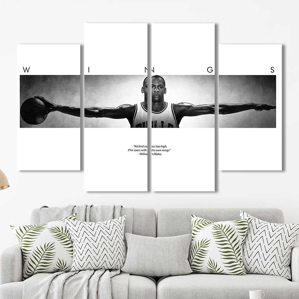 Canvas Prints Poster Michael Jordan Wings Wings Collection Framed