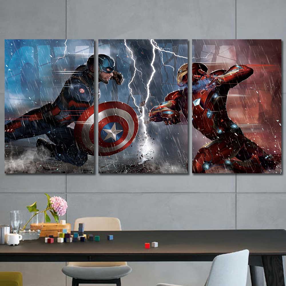 Canvas Toile Captain America, Tableaux, Marvel, Super Héros, DC
