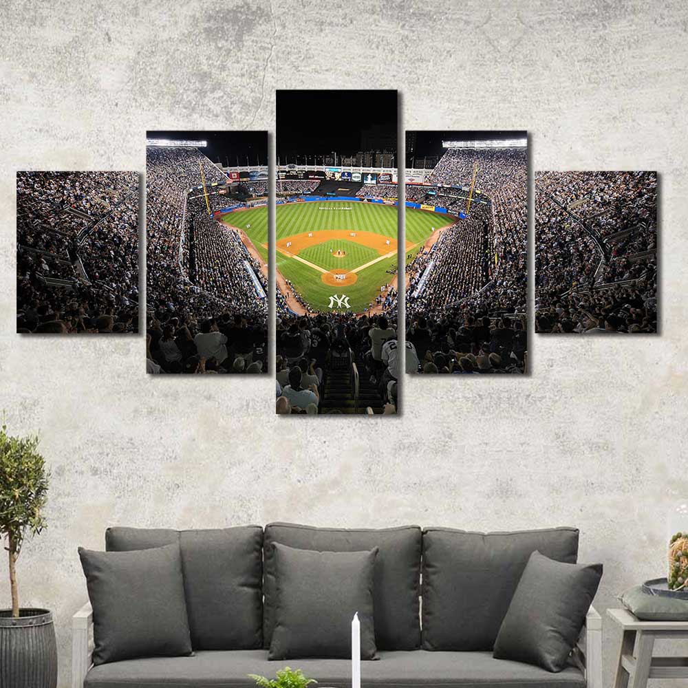 New York Yankees Stadium Baseball Framed Canvas Home Decor Wall Art Mu –  The Force Gallery