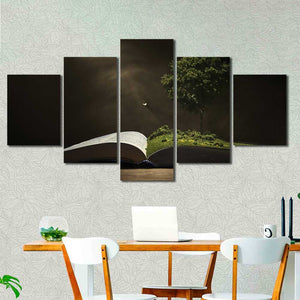 Tree of Life Bible Christianity Framed Canvas Home Decor Wall Art Multiple Choices 1 3 4 5 Panels