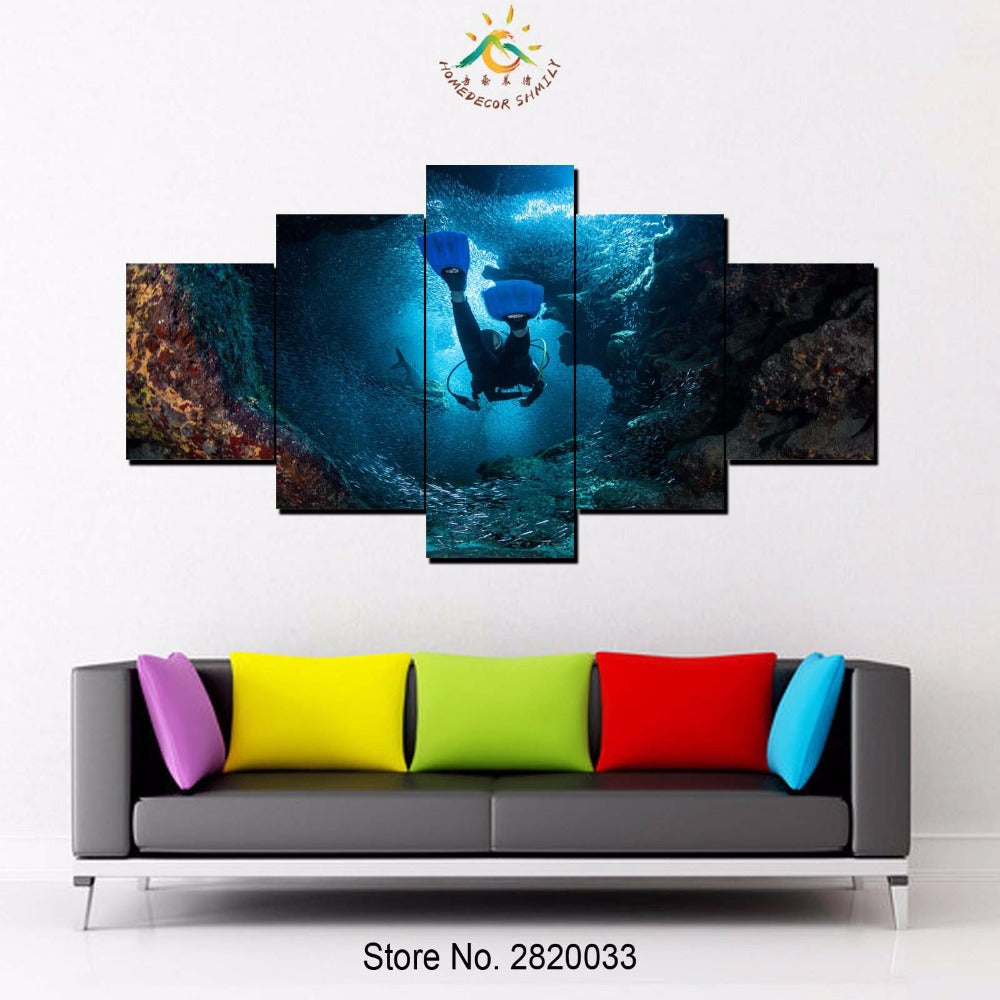 Scuba Diving Ocean Fish Tropical Canvas – The Force Gallery