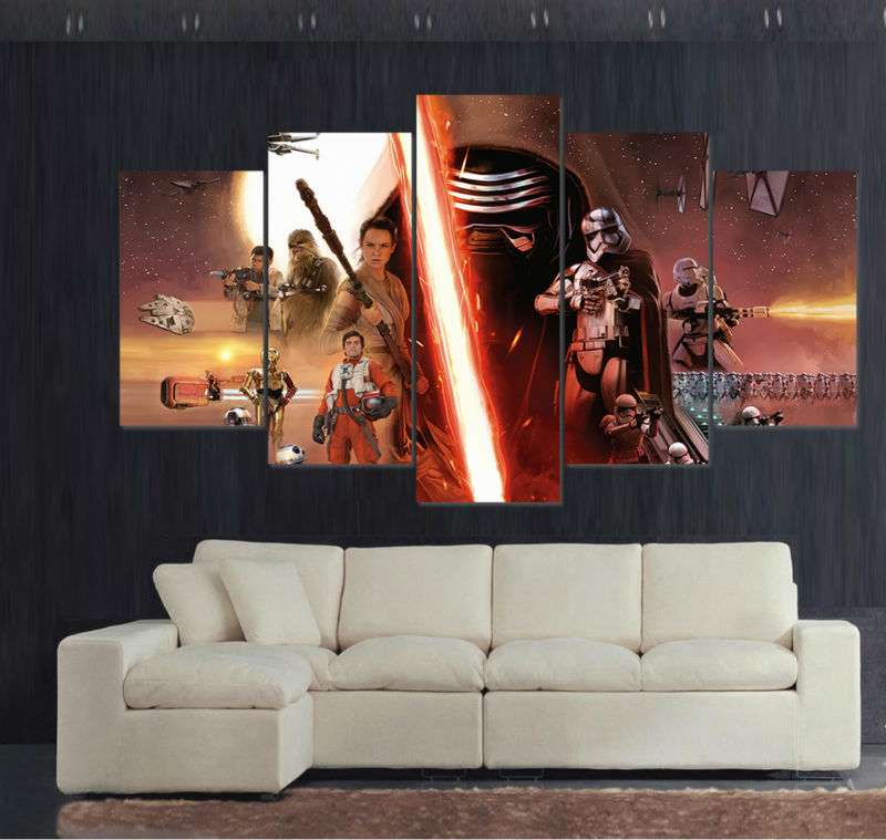 The Last Jedi Star Wars Montage Large Framed Canvas  The Force Gallery