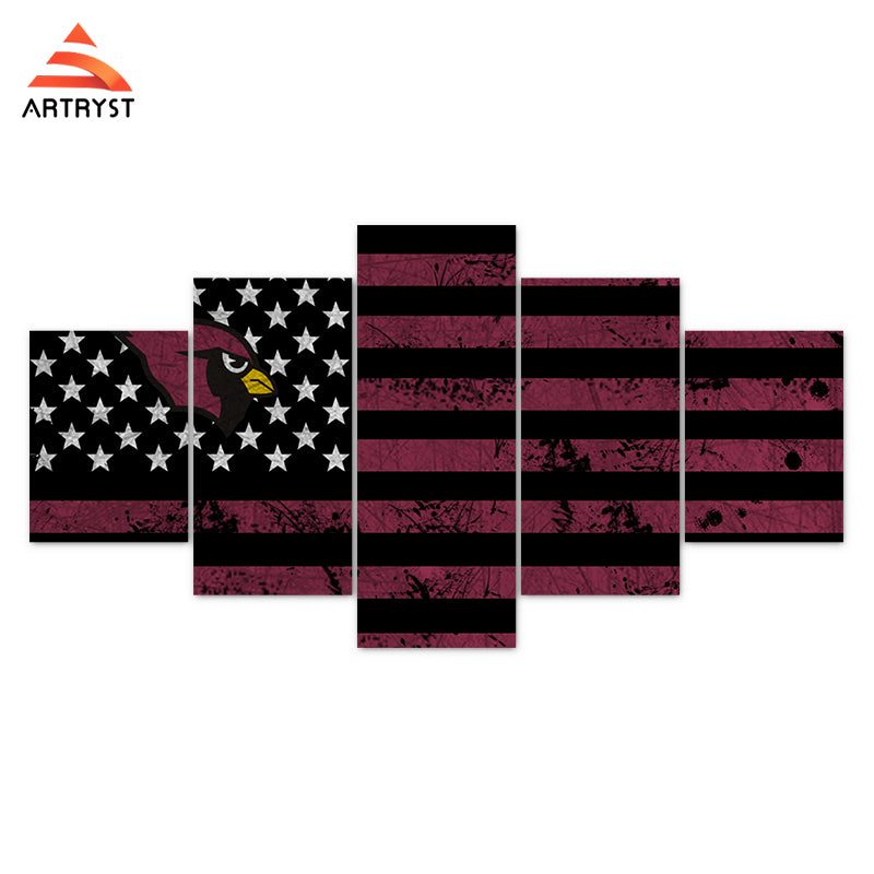 Arizona Cardinals American Flag Canvas - The Force Gallery