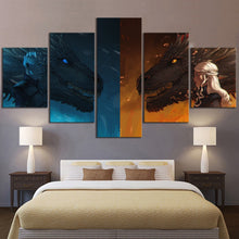 Game of Thrones Dragons Danerys White Walker Canvas Five Piece Wall Art Home Decor - The Force Gallery