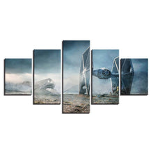 Star Wars Tie Fighter Graveyard Canvas 5 Piece Canvas Home Decor - The Force Gallery
