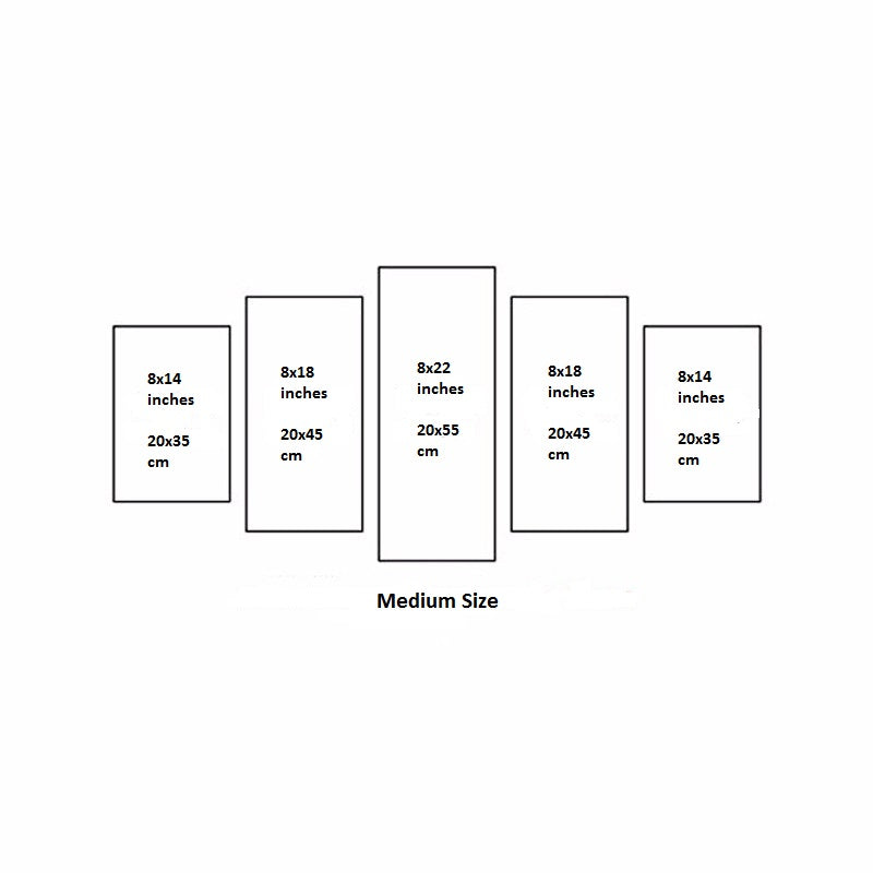Lightning Strike Landscape Canvas Five Piece Home Decor Panel Wall