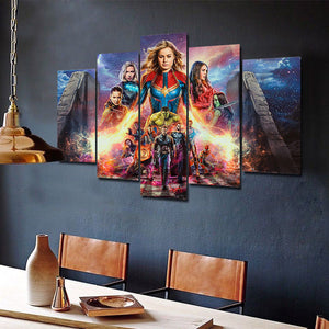Avengers Endgame Movie Five Piece Canvas Wall Art Home Decor - The Force Gallery