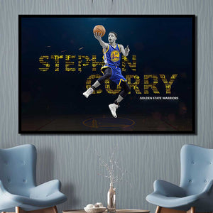 Stephen Curry Framed Canvas Home Decor Wall Art Multiple Choices 1 3 4 5 Panels