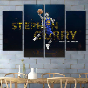 Stephen Curry Framed Canvas Home Decor Wall Art Multiple Choices 1 3 4 5 Panels