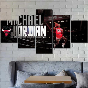Michael Jordan Framed Canvas Home Decor Wall Art Multiple Choices 1 3 4 5 Panels (Copy)