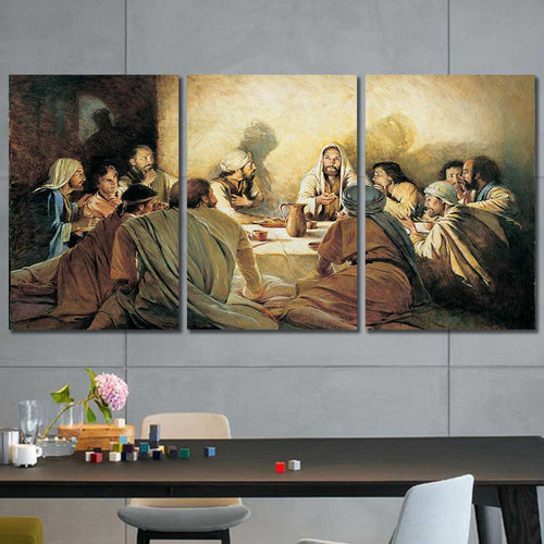 Jesus Last Supper Disciples Multiple Size Choices 1 3 4 5 Canvas Home Decor Art Framed Wall Decor