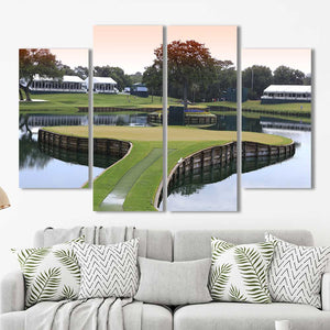Golf Course Green Framed Canvas Home Decor Wall Art Multiple Choices 1 3 4 5 Panels