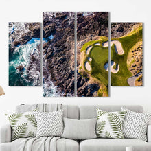 Golf Course on the Ocean Framed Canvas Home Decor Wall Art Multiple Choices 1 3 4 5 Panels