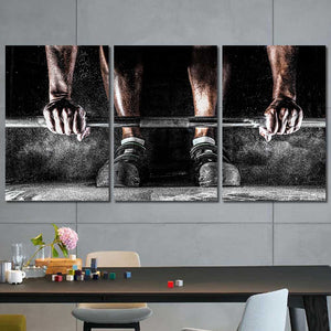 Weight Lifting Workout Gym Framed Canvas Home Decor Wall Art Multiple Choices 1 3 4 5 Panels