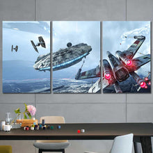 X-Wing Millennium Falcon Tie Fighter Framed Canvas Home Decor Wall Art Multiple Choices 1 3 4 5 Panels