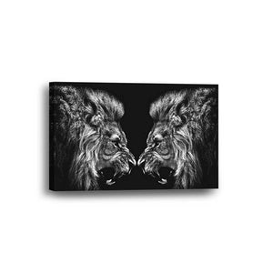 Lions Roar Black and White Framed Canvas Home Decor Wall Art Multiple Choices 1 3 4 5 Panels