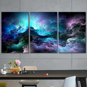 Abstract Space Color Framed Canvas Home Decor Wall Art Multiple Choices 1 3 4 5 Panels