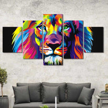 Lion Abstract Color Framed Canvas Home Decor Wall Art Multiple Choices 1 3 4 5 Panels