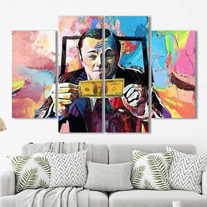 Wolf of Wall Street Framed Canvas Home Decor Wall Art Multiple Choices 1 3 4 5 Panels