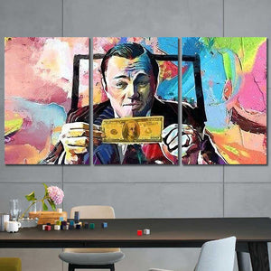 Wolf of Wall Street Framed Canvas Home Decor Wall Art Multiple Choices 1 3 4 5 Panels