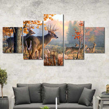 Fall Bucks Deer Hunting Framed Canvas Home Decor Wall Art Multiple Choices 1 3 4 5 Panels