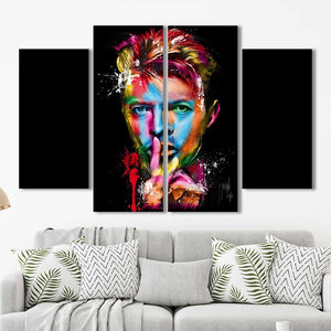 David Bowie Singer Framed Canvas Home Decor Wall Art Multiple Choices 1 3 4 5 Panels