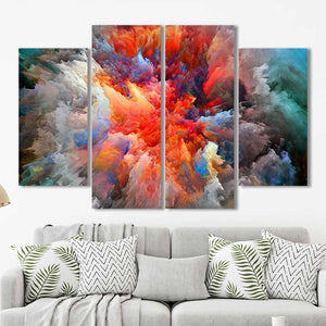 Color Abstract Living Room Framed Canvas Home Decor Wall Art Multiple Choices 1 3 4 5 Panels