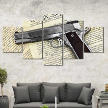 2nd Amendment Gun Rights Constitution Framed Canvas Home Decor Wall Art Multiple Choices 1 3 4 5 Panels