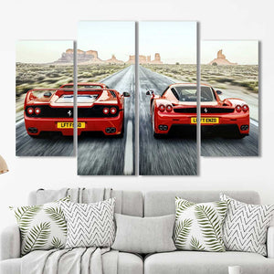Ferrari Sports Car Framed Canvas Home Decor Wall Art Multiple Choices 1 3 4 5 Panels