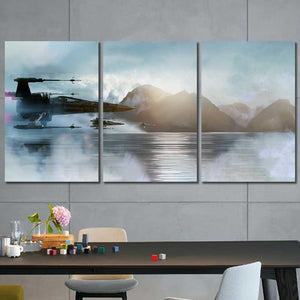 X-Wing Star Wars Framed Canvas Home Decor Wall Art Multiple Choices 1 3 4 5 Panels