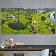 Paradise Fairways - Tropical Links Collection - Framed Canvas Home Decor Wall Art Multiple Choices 1 3 4 5 Panels
