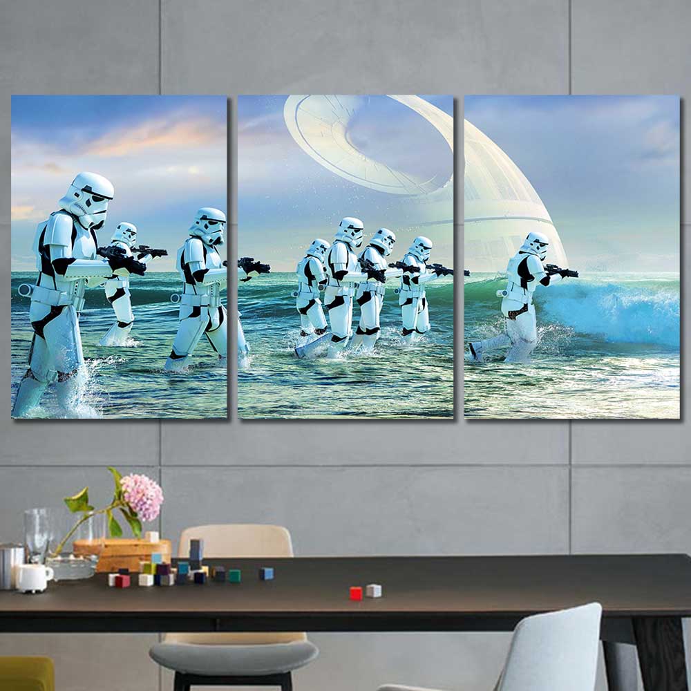 Stormtroopers Death Star Water Rogue One Star Wars Framed Canvas Home – The  Force Gallery