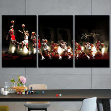 Michael Jordan 23 Air Montage Framed Canvas Home Decor Wall Art Multiple Choices 1 3 4 5 Panels