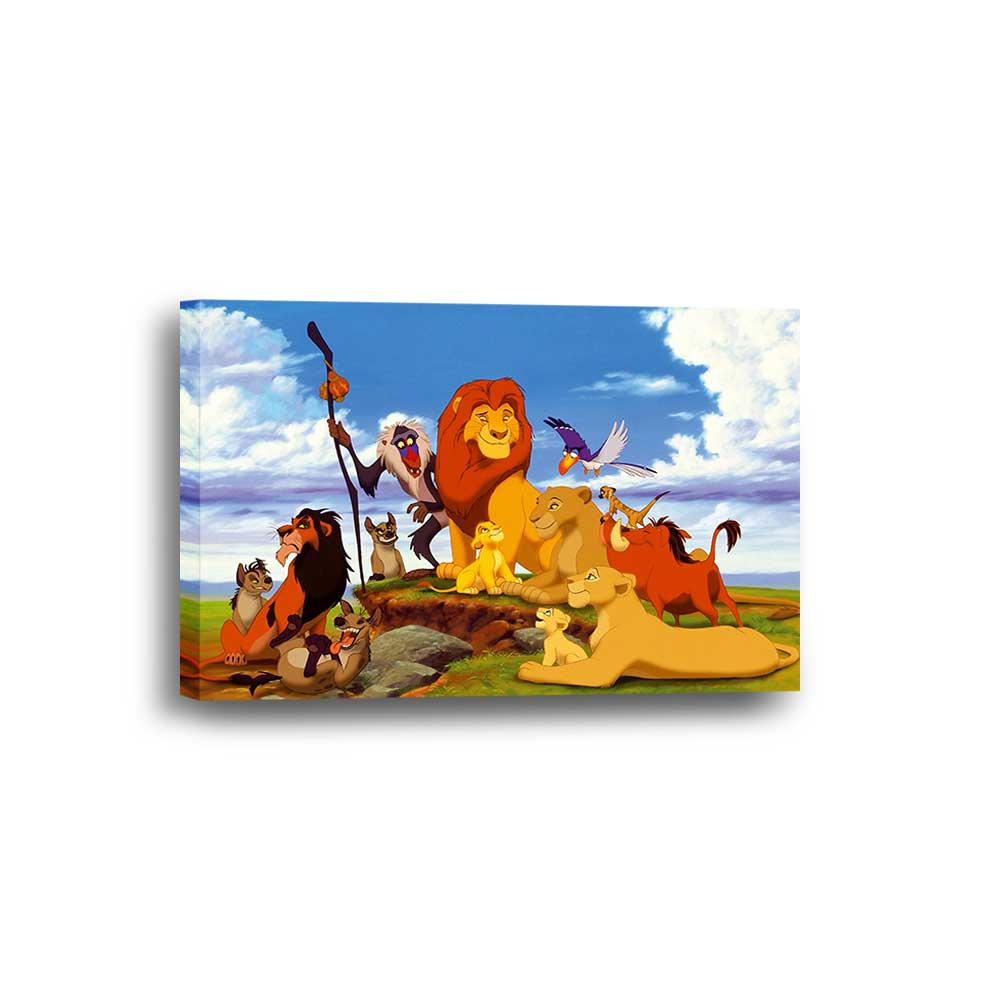 Lions King Movie Kids Room Framed Canvas Home Decor Wall Art Multiple Choices 1 3 4 5 Panels