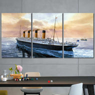 Titanic's Maiden Atlantic Legacy Collection - Framed Canvas Home Decor Wall Art Multiple Choices 1 3 4 5 Panels