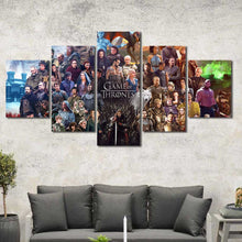 Cast of Game of Thrones Framed Canvas Home Decor Wall Art Multiple Choices 1 3 4 5 Panels