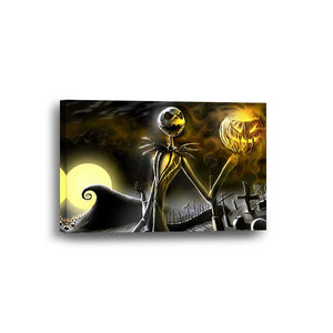 Nightmare Before Christmas Jack Skelton Framed Canvas Home Decor Wall Art Multiple Choices 1 3 4 5 Panels