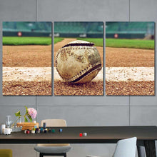 Rustic Baseball America's Pastime Framed Canvas Home Decor Wall Art Multiple Choices 1 3 4 5 Panels