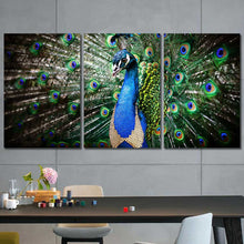 Peacock Color Framed Canvas Home Decor Wall Art Multiple Choices 1 3 4 5 Panels