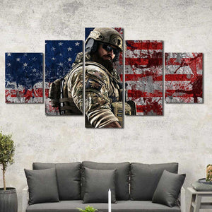 Special Forces Military Flag Framed Canvas Home Decor Wall Art Multiple Choices 1 3 4 5 Panels