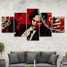 John Wick Keanu Reeves Framed Canvas Home Decor Wall Art Multiple Choices 1 3 4 5 Panels