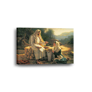 Jesus Mary Well Framed Canvas Home Decor Wall Art Multiple Choices 1 3 4 5 Panels