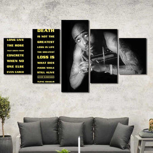 Tupac Shakur Rapper Quote Framed Canvas Home Decor Wall Art Multiple Choices 1 3 4 5 Panels