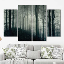 Forest Dark Fog Nordic Framed Canvas Home Decor Wall Art Multiple Choices 1 3 4 5 Panels