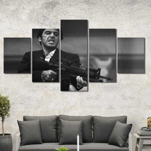 Scarface Al Pacino Framed Canvas Home Decor Wall Art Multiple Choices 1 3 4 5 Panels