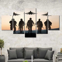 Airforce Special Forces Military Framed Canvas Home Decor Wall Art Multiple Choices 1 3 4 5 Panels