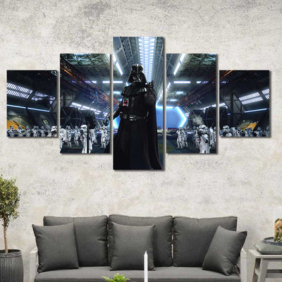 Darth Vader Stormtroopers Framed Canvas Home Decor Wall Art Multiple Choices 1 3 4 5 Panels