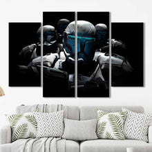 Modern Stormtrooper Star Wars Framed Canvas Home Decor Wall Art Multiple Choices 1 3 4 5 Panels